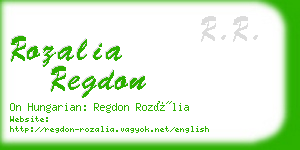 rozalia regdon business card